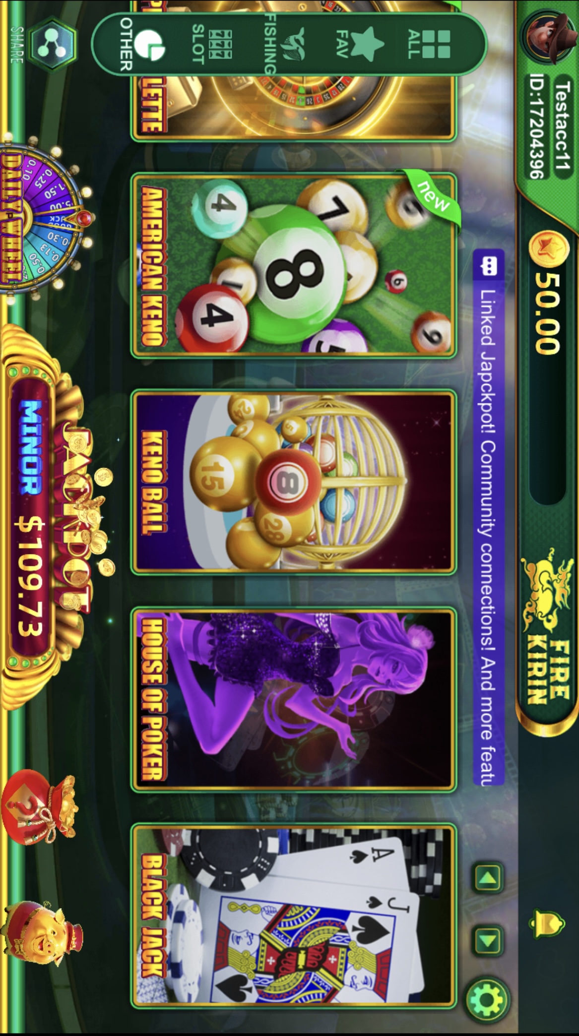 Keno & Poker